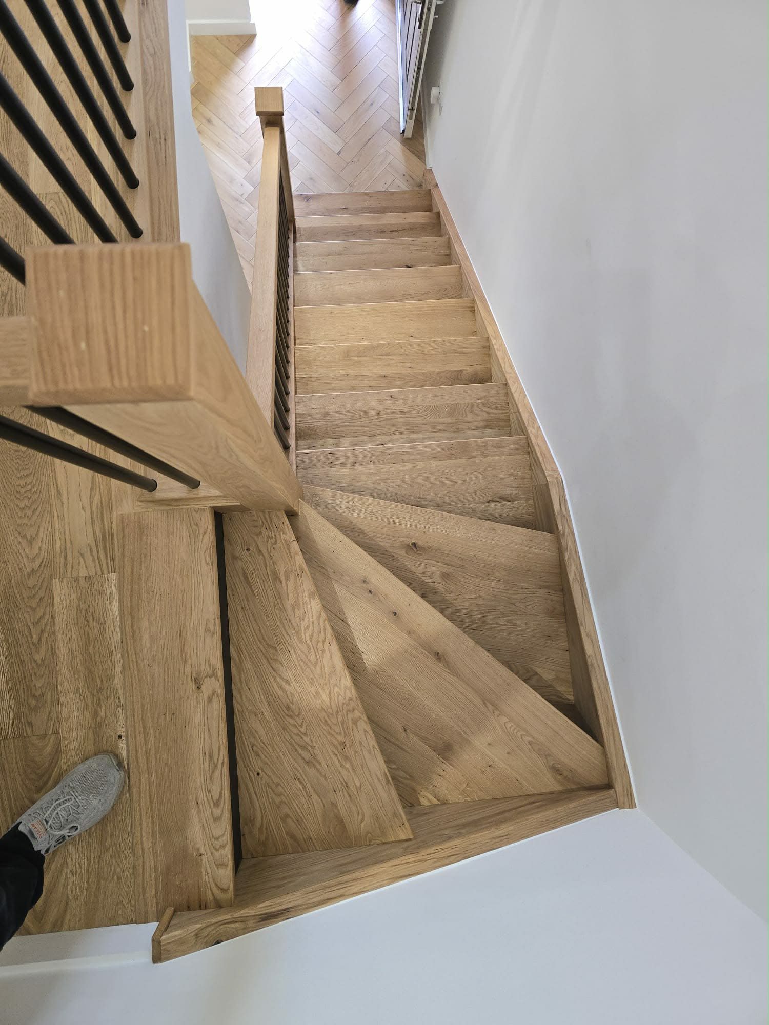 Solid wood stair treads and overlays 4 — installed by MarJoinery